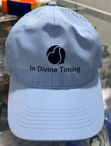 In Divine Timing Affirmation Fitted Hat For Gym or Outdoor Use